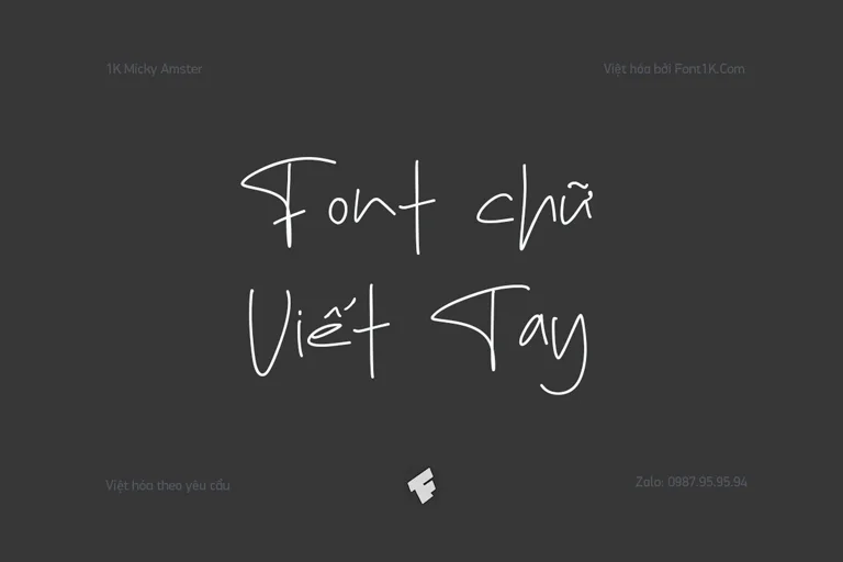 Font chữ viết tay 1K Micky Amster Việt hóa