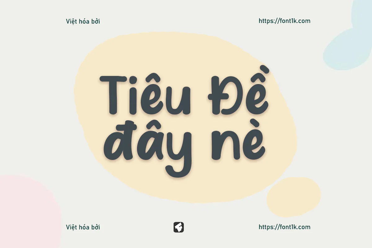 Font hoạt hình 1K space rice